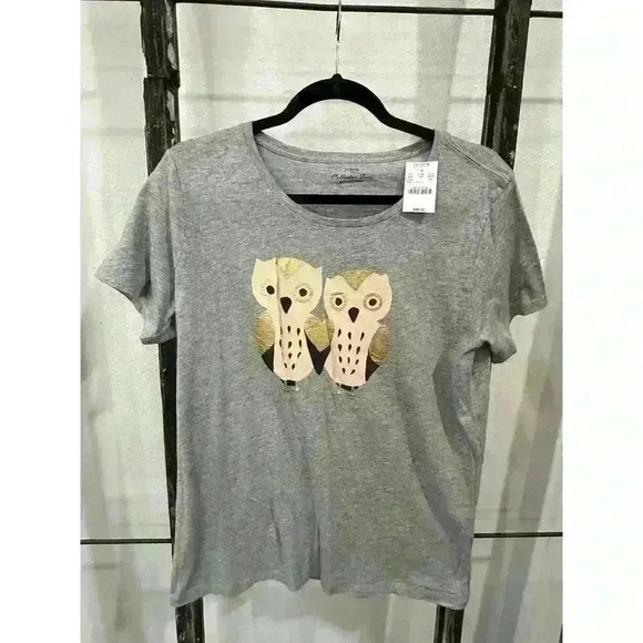 J.CREW Tops - j crew collectors tee, Owl, Size L